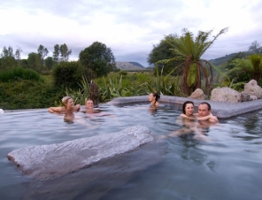 Happy bathers at the Waikite Hot Pools Rotorua